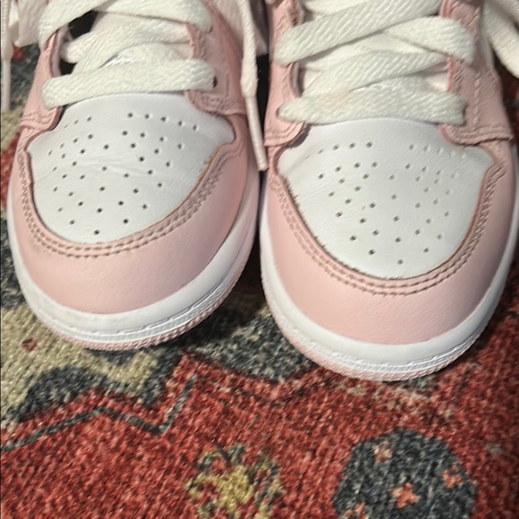 Kids Jordan Pink and White Sneakers - Picture 8 of 8